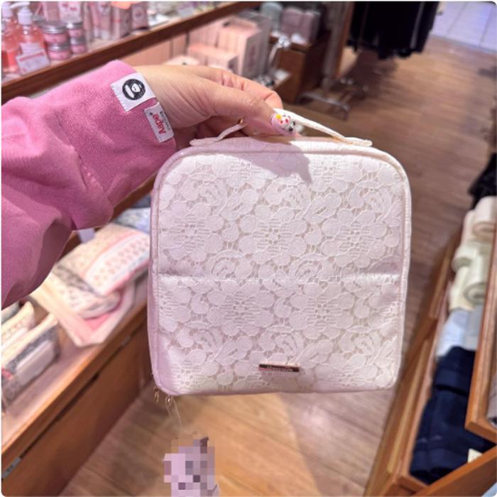 AfternoonTea Lace Makeup Pouch, get Glass White