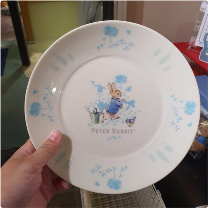 Peter Rabbit Plate Ceramic Blue - Made In Japan (can Enter Microwave & Dishwasher)