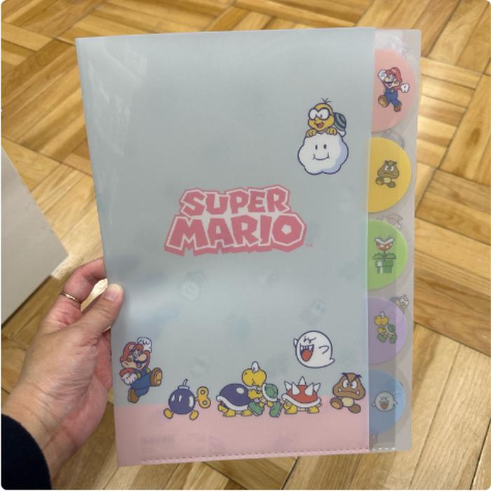 Mario Index Holder A4 Size Blue 