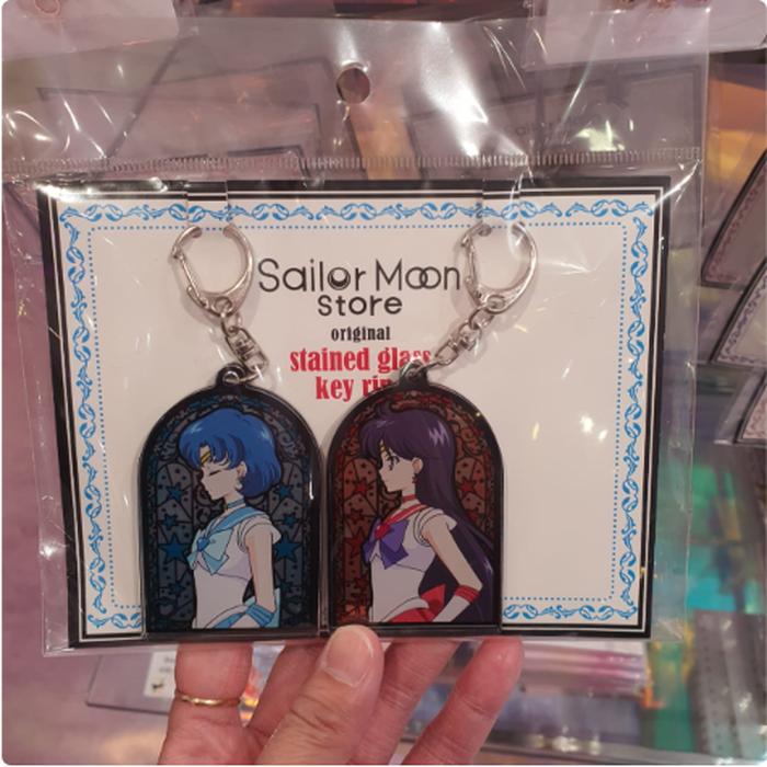 Sailormoon Stained Glass Keyring Set 2 Pcs 