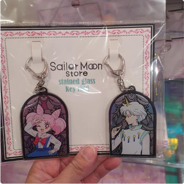 Sailormoon Stained Glass Keyring Set 2 Pcs