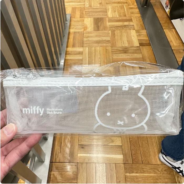 Miffy Mesh Pen Case Transparent