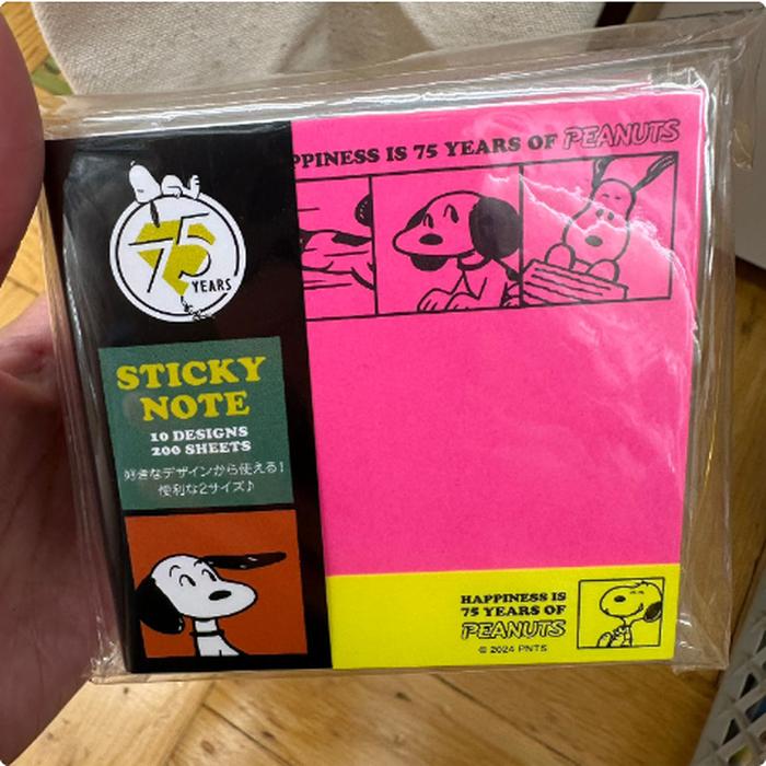 Snoopy Sticky Note 75th Color Stabilo