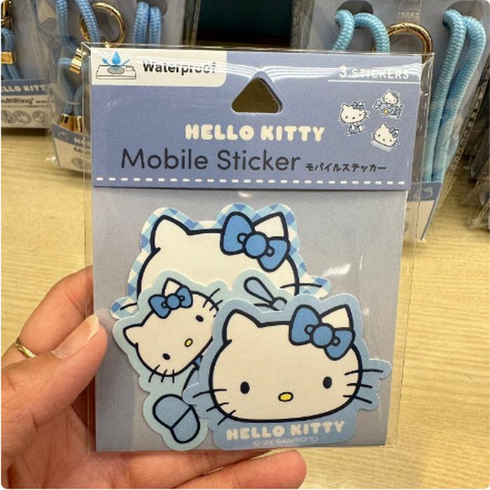 Hello Kitty mobile sticker blue