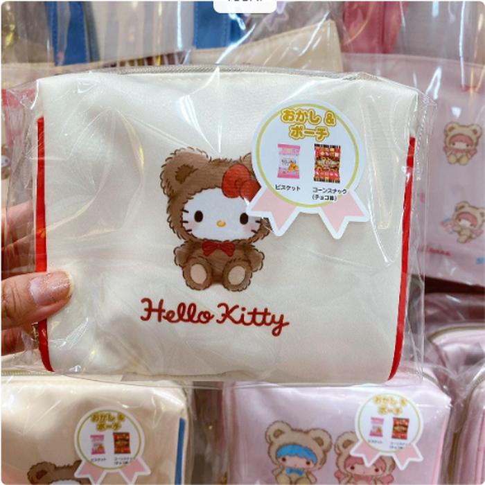 Hello Kitty Sweet Pouch Teddy Bear (get snack inside)