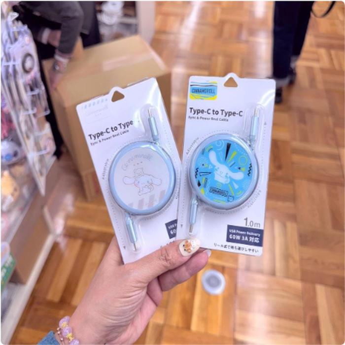 Cinnamoroll Sync & Power Reel Cable Type C To C 