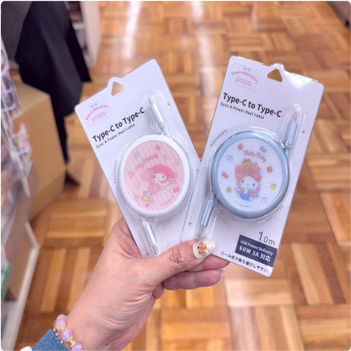 Melody / Hello Kitty Sync & Power Reel Cable Type C To C 