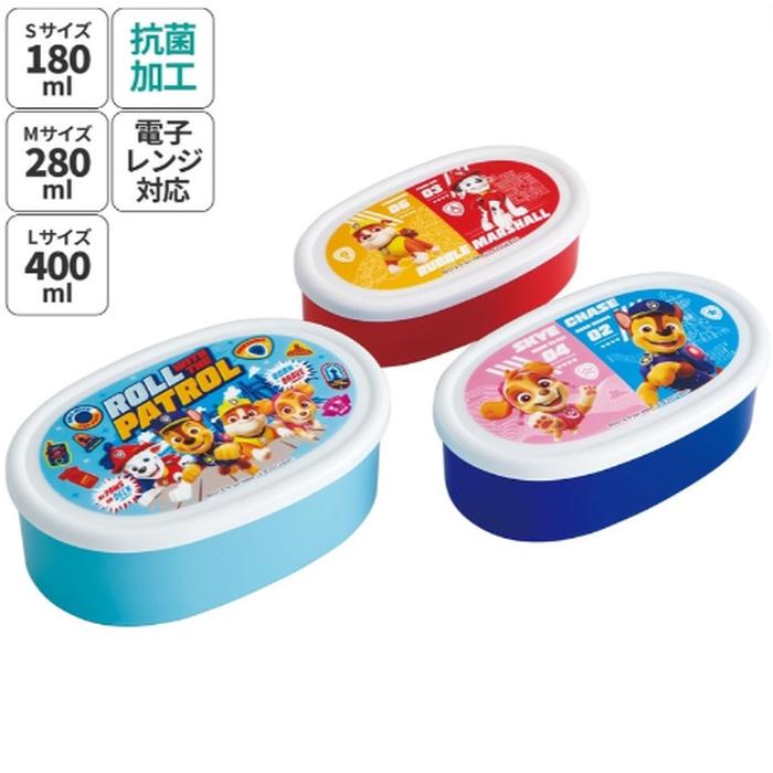 PAW Patrol Lunch Box set 3 pcs(can enter a microwave), made in Japan