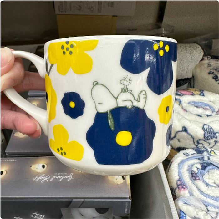 Snoopy Mug Ceramic Flower