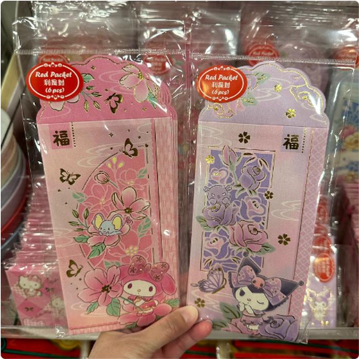 Angpau Sanrio Flower This Long Model Set 6 Pcs