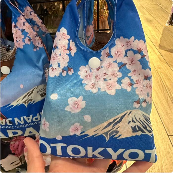Eco Bag Mountain Fuji Blue with Case