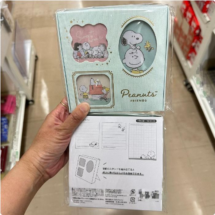 Memo Snoopy Box Green, it can be use like frame
