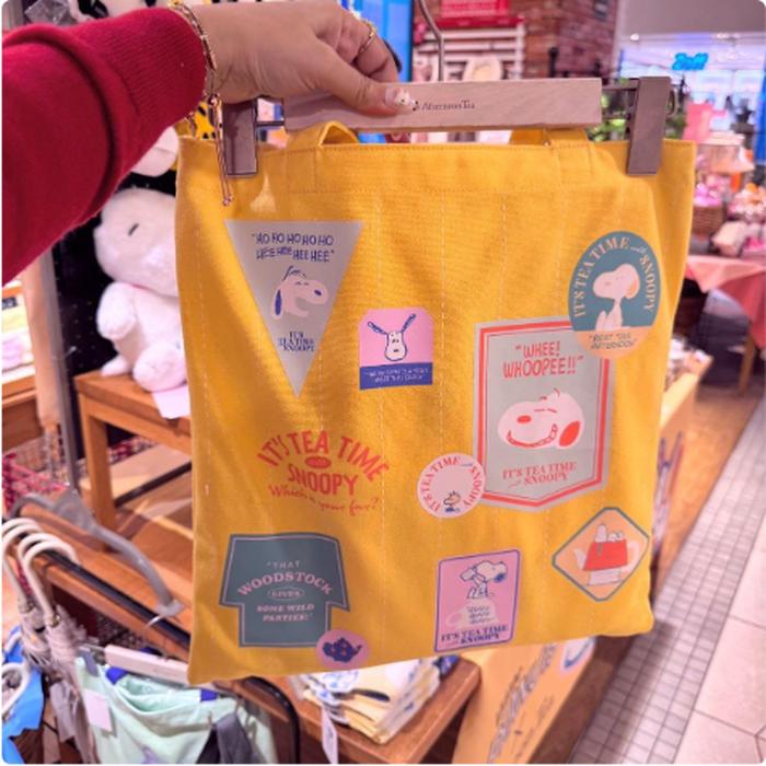 Canvas Tote Bag Snoopy Yellow