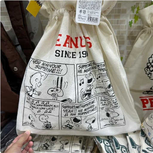[24/1/2025-09.28-140] Snoopy Comic 2 way Canvas Bag