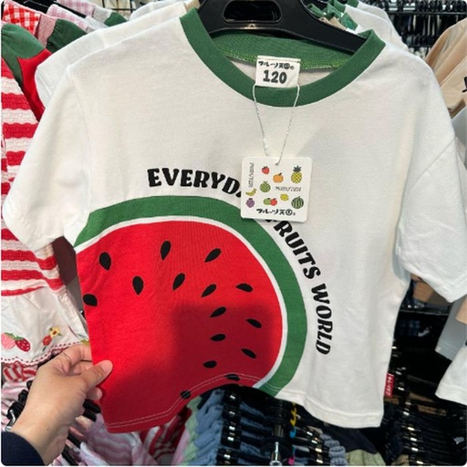 [3/12/2025-11:32-400] Watermelon Kids Tshirt Material Cotton Size 90 - 130 Cm. For Size, You Can Confirm That Is Still Available ...