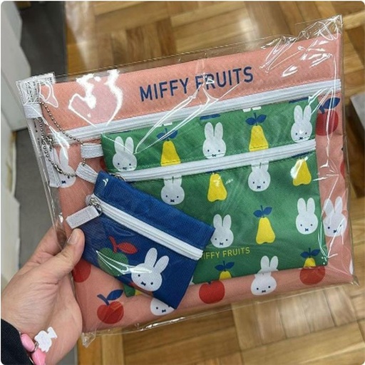 [3/12/2025-20:58-230] Miffy Fruits Pouch Set 3pcs  
