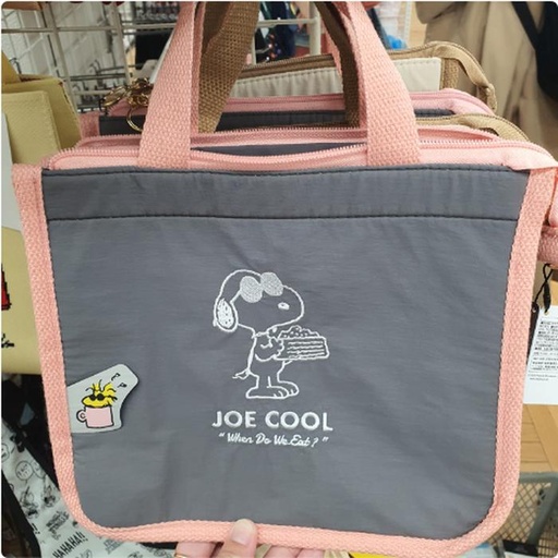 [3/13/2025-14:09-315] Lunch Bag Snoopy Thermal Gray Pink