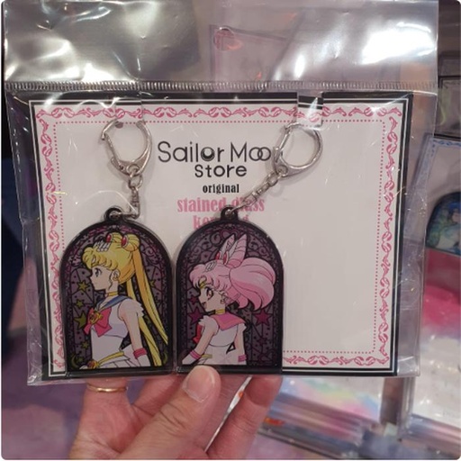 [3/15/2025-16:08-285] Sailormoon Stained Glass Keyring Set 2 Pcs
