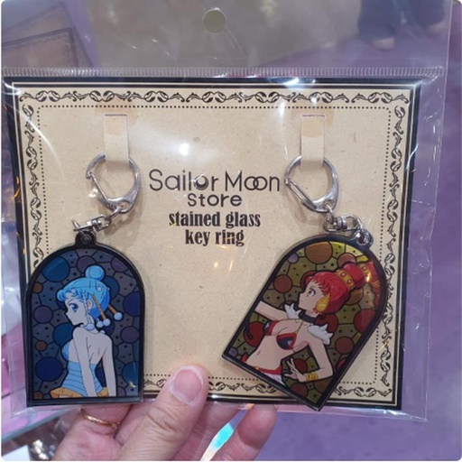 [3/15/2025-16:09-285] Sailormoon Stained Glass Keyring Set 2 Pcs 