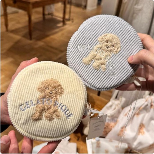 [16/03/2025-13:41-590] Gelato Pique Poodle Pattern Round Pouch @Each