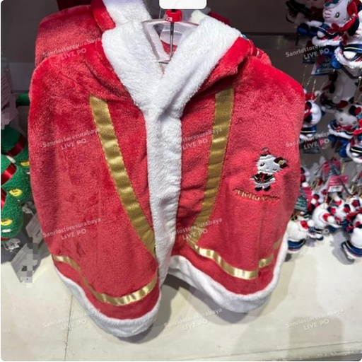 [11/6/2024-17:56-1100] Hello Kitty Coat Robe Christmas Soft Children Size 110 / 130 cm 