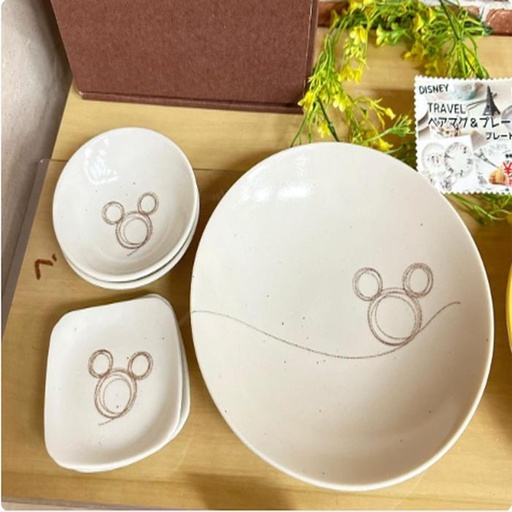 [1/25/2025-09:59-650] Plate Ceramic Mickey Sets 5 Pcs 